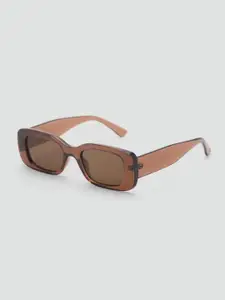 MANGO Women Full Rim Rectangle Sunglasses