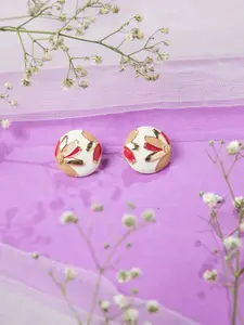 Niscka Gold-Plated Contemporary Shaped Studs