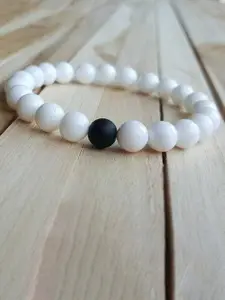 Sukhad Black And White Charm Bracelet Set Of 2