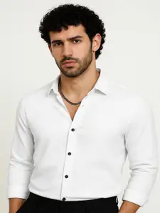 IKON FASHION Spread Collar Long Sleeves Casual Shirt