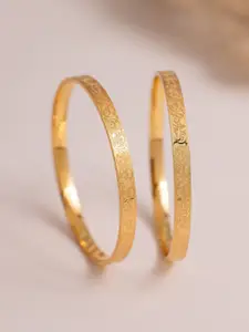 Voylla Set Of 2 Gold Elegance Riwaayat Bangles