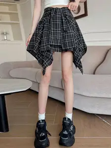 StyleCast x Revolte Checked A-Line Mini Skirt