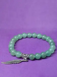 Sukhad Women Beaded Bracelet with Feather Charm
