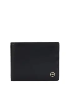 Da Milano Men Textured Leather Two Fold Wallet