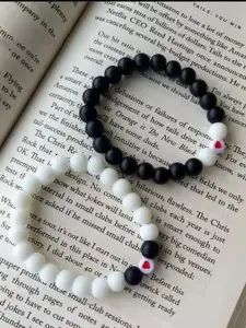 Sukhad Black And White Couple Bracelet