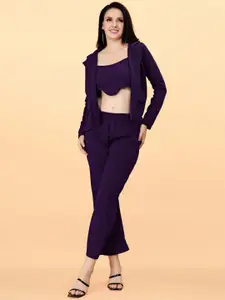 SRUTVA FASHION Top, Jacket & Trousers Co-Ord Set