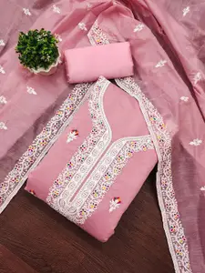 Peachmode Embroidered Unstitched Dress Material