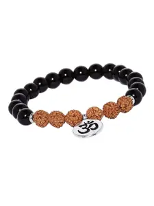 Sukhad Onyx & Rudraksha Charm Bracelet