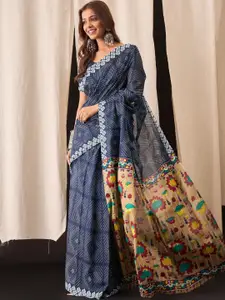 Anouk Kalamkari Pure Cotton Block Printed Saree