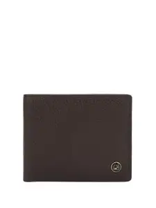 Da Milano Men Textured Leather Two Fold Wallet