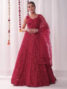 Chhabra 555 All Over Sequin Embroidery Lehenga With Choli & Dupatta