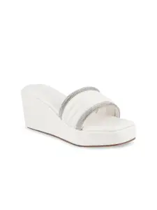 TRYME Women Embellished Wedge Open Toe Regular Sandals