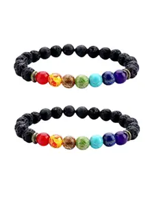 Sukhad Set of 2 Beaded Elasticated Bracelets