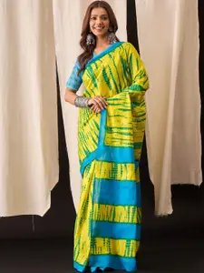 Anouk Geometric Pure Cotton Block Print Saree