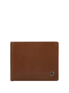 Da Milano Men Textured Leather Two Fold Wallet