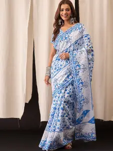 Anouk Ethnic Motifs Printed Pure Cotton Block Print Saree