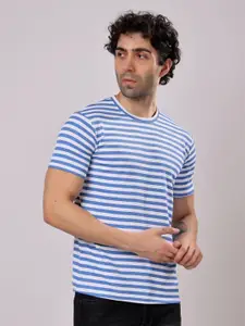 TQH Men Striped Printed Regular Fit T-shirt
