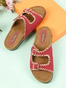 Flat n Heels Women Open Toe Flats with Buckles