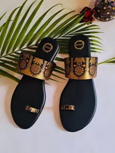 Dhaga Women  Brown Flat Kolhapuri