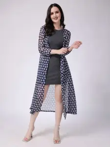 Cation Women Printed Longline Shrug