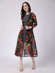Moda Rapido Women Printed Longline Shrug