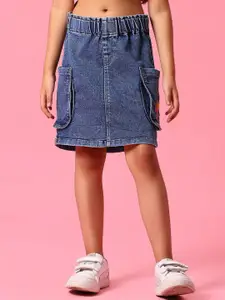 V-Mart Girls Denim Straight Knee Length Skirt