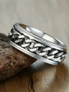 SALTY Pack of 2 Men Runic Silver Band