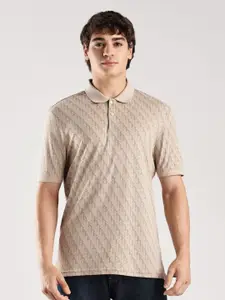 Calvin Klein Jeans Typography Printed Polo Collar Pure Cotton T-shirt