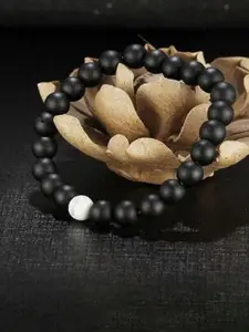 Sukhad Black Crystal Agate Bracelet