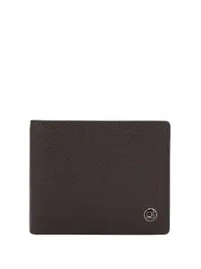 Da Milano Men Textured Leather Two Fold Wallet