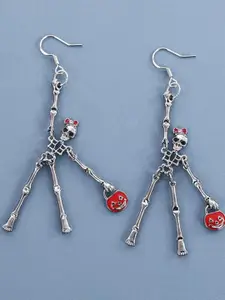 SALTY Pack of 2 Women Pumpkin & Bones Earrings