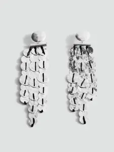 MANGO Contemporary Waterfall Drop Earrings