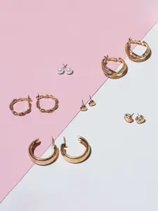 SALTY Set Of 6 Hoop Earrings With Enchantress Pendant Chain Jewellery Set