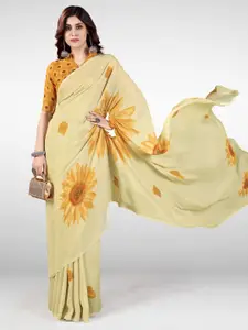 Saree mall Floral Printed Satin Sarees