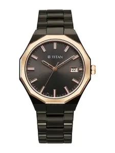 Titan Gents Ragalia Men Stainless Steel Bracelet Style Straps Analogue Watch 90212KM02