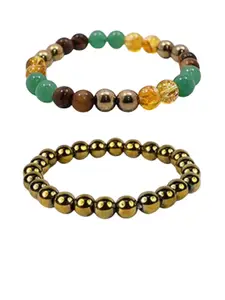 Sukhad Set of 2 Beaded Elasticated Bracelets