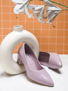 DressBerry Women Solid Party Block Heel Pump