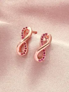 SALTY Pack of 2 Women Limitless Infinity Twist Red Earrings