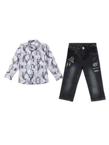 BAESD Boys Printed Shirt with Trousers