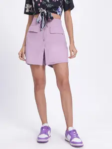 glitchez Flair Front Slit Skorts