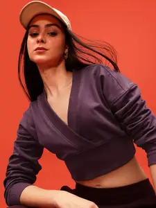 glitchez Oversized Crop Sweatshirt