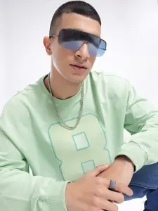 glitchez Printed Cotton Terry Relaxed Fit Sweatshirt