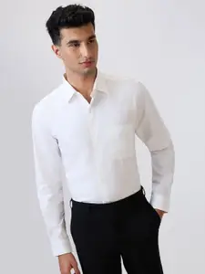 Raymond Men Solid Slim Fit Pure Cotton Formal Shirt