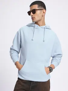 glitchez Hooded Drop-Shoulder Sleeves Sweatshirt