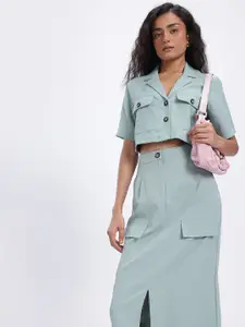 glitchez Boxy Shirt & Skirt Set