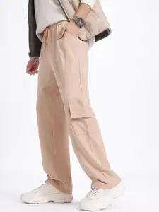 glitchez Men Grunge Utility Straight Fit Cargo Style Track Pants