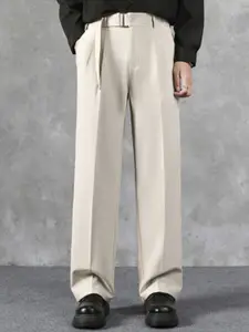 StyleCast x Revolte Men Mid-Rise Easy Wash Trousers