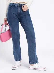 glitchez Women Straight Fit Light Fade Jeans