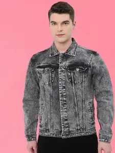 KLIZEN Men Denim Jacket with Patchwork