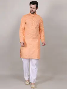 4u Fashion Men Geometric Printed Kurta with Trousers